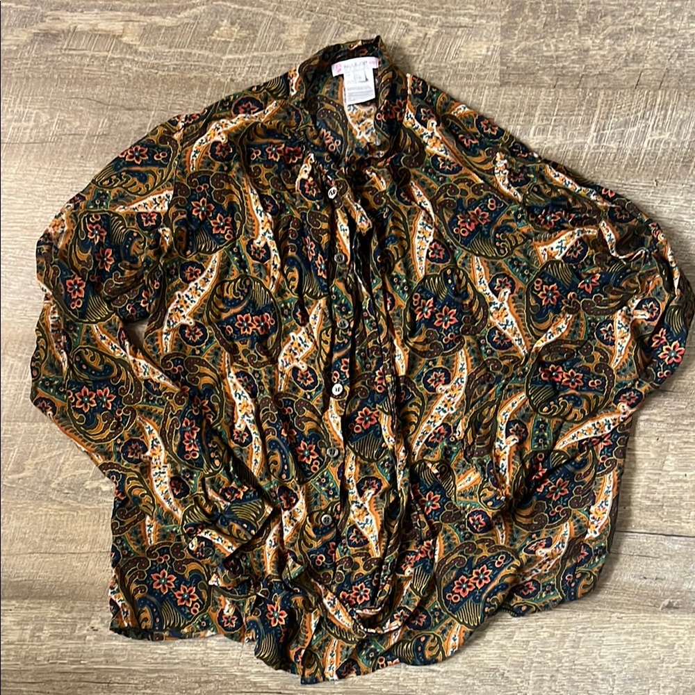 Paul & Joe Sister Boho Paisley Blouse Size 3